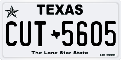 TX license plate CUT5605