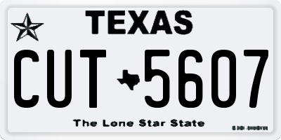 TX license plate CUT5607