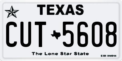 TX license plate CUT5608