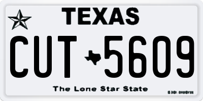 TX license plate CUT5609