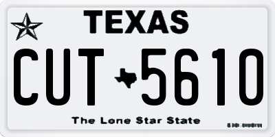 TX license plate CUT5610