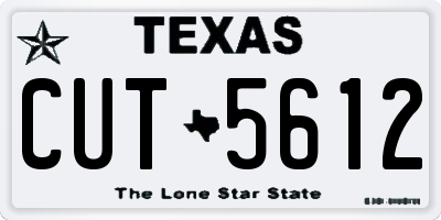 TX license plate CUT5612
