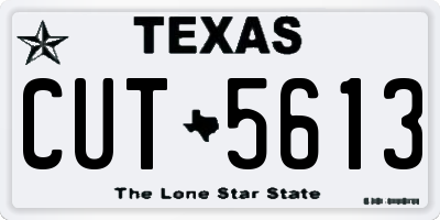 TX license plate CUT5613