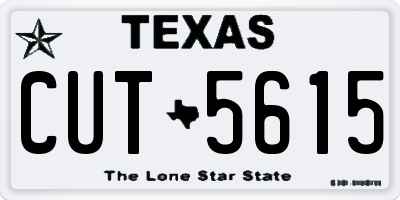 TX license plate CUT5615