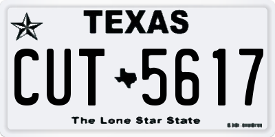 TX license plate CUT5617