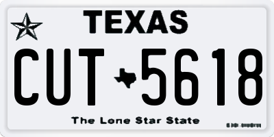 TX license plate CUT5618