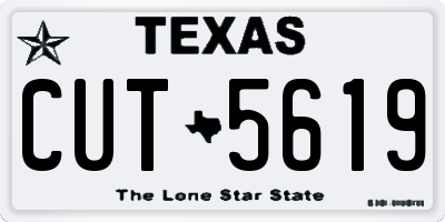 TX license plate CUT5619