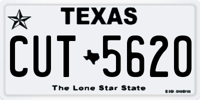 TX license plate CUT5620