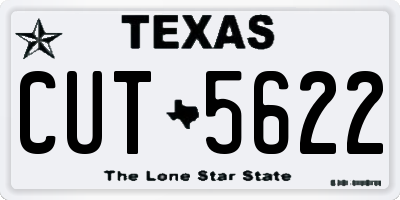 TX license plate CUT5622