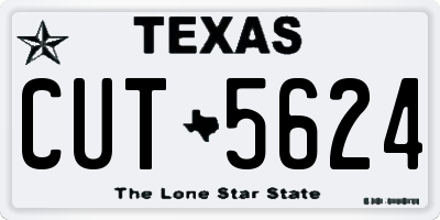 TX license plate CUT5624