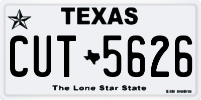 TX license plate CUT5626