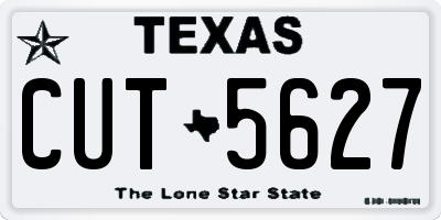 TX license plate CUT5627