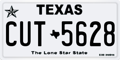 TX license plate CUT5628