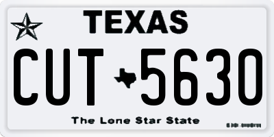 TX license plate CUT5630