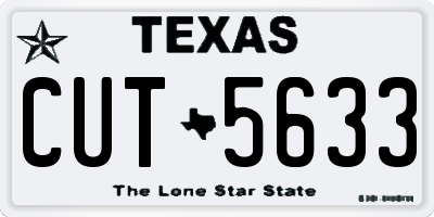 TX license plate CUT5633