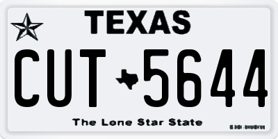 TX license plate CUT5644