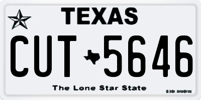 TX license plate CUT5646