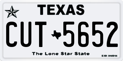 TX license plate CUT5652