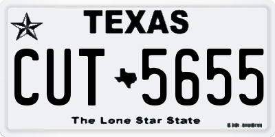 TX license plate CUT5655