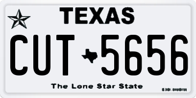 TX license plate CUT5656
