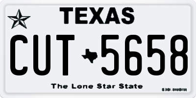 TX license plate CUT5658