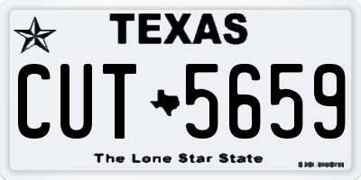 TX license plate CUT5659