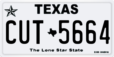 TX license plate CUT5664
