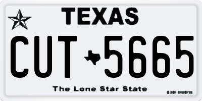 TX license plate CUT5665