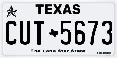 TX license plate CUT5673