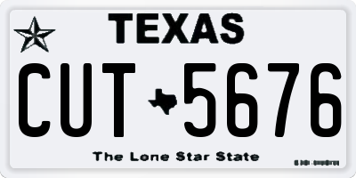 TX license plate CUT5676