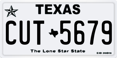 TX license plate CUT5679