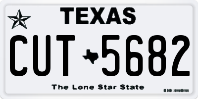 TX license plate CUT5682