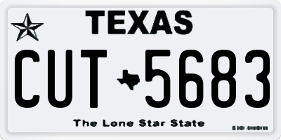 TX license plate CUT5683