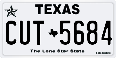 TX license plate CUT5684
