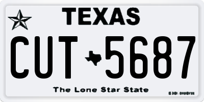 TX license plate CUT5687