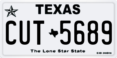 TX license plate CUT5689