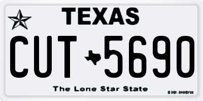 TX license plate CUT5690