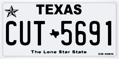 TX license plate CUT5691