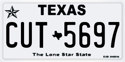 TX license plate CUT5697