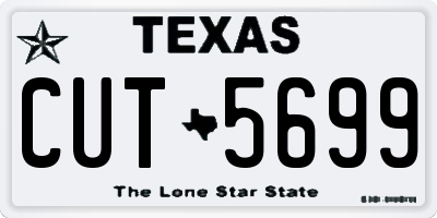TX license plate CUT5699