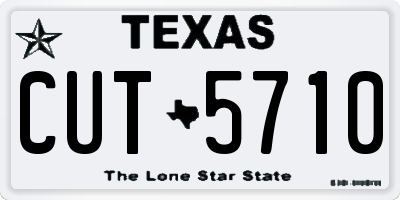 TX license plate CUT5710