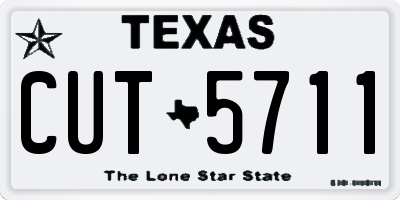 TX license plate CUT5711