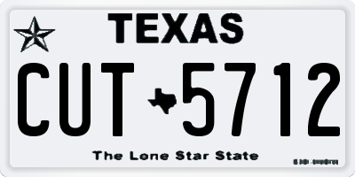 TX license plate CUT5712