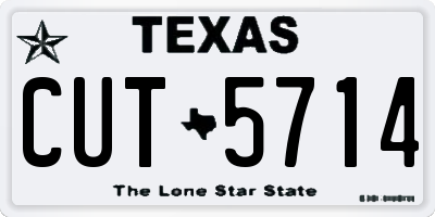 TX license plate CUT5714