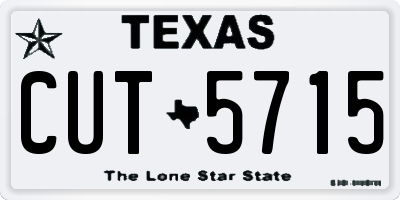 TX license plate CUT5715