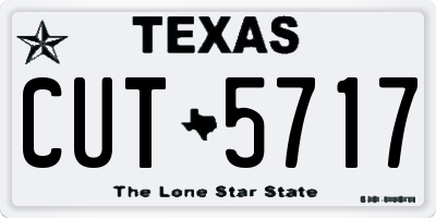 TX license plate CUT5717