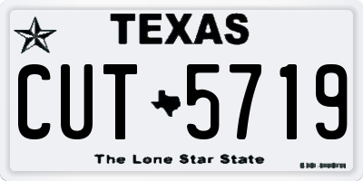 TX license plate CUT5719