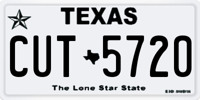 TX license plate CUT5720