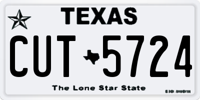 TX license plate CUT5724