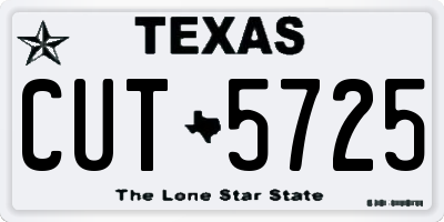 TX license plate CUT5725